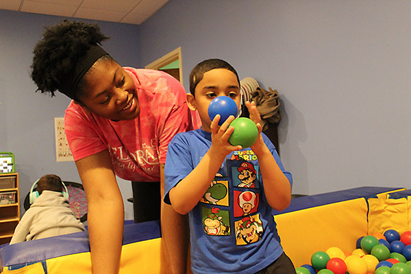 tn-student-in-sensory-lab Meliora Academy Student with teacher in sensory lab